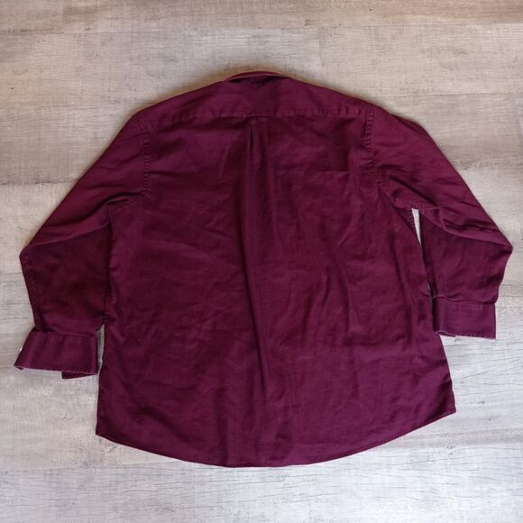 Michael Kors Big Fit Stretch shirt XXL 18 1/2 34/35 Crimson - Picture 6 of 6